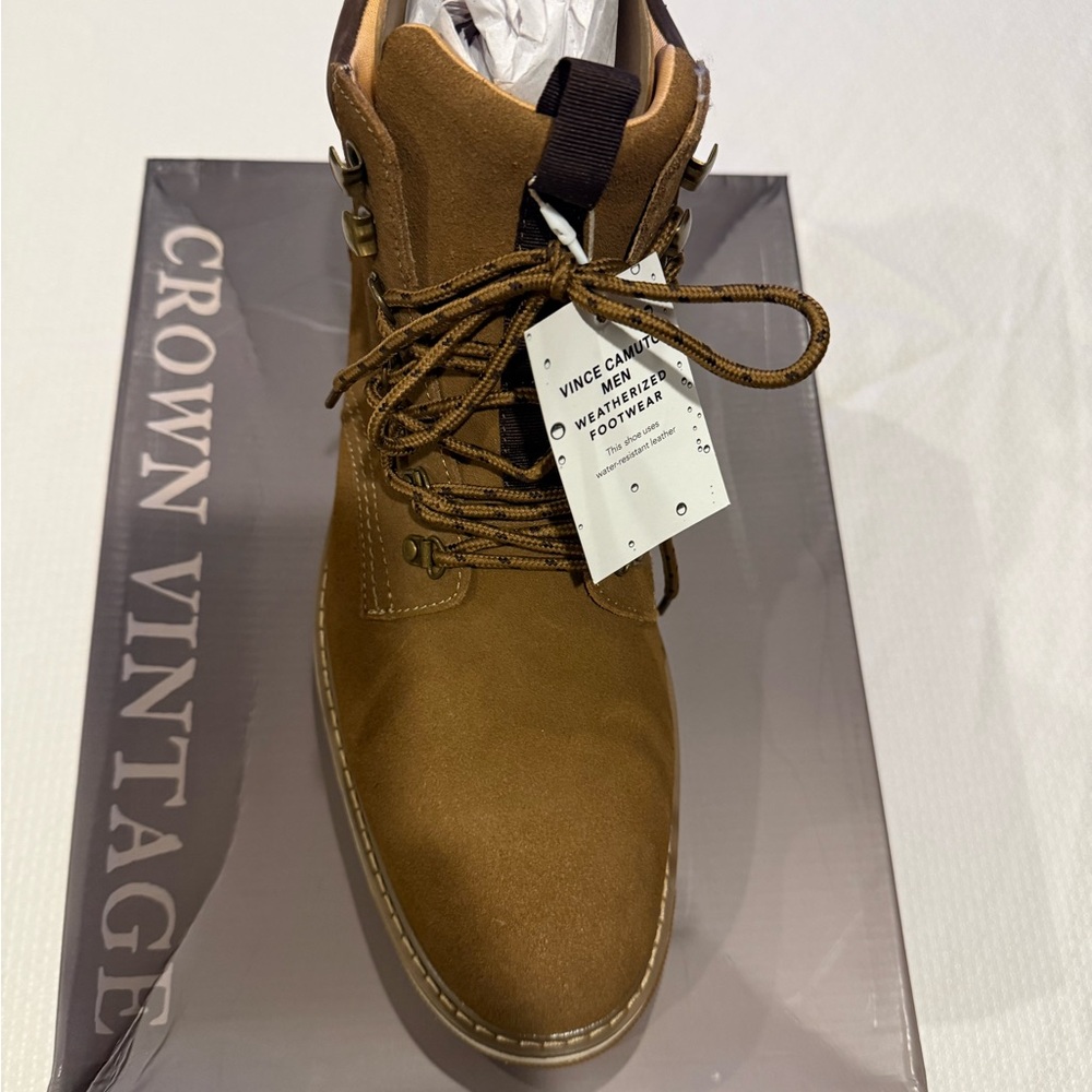 Vince Camuto Men's Brown Lace-Up Boots